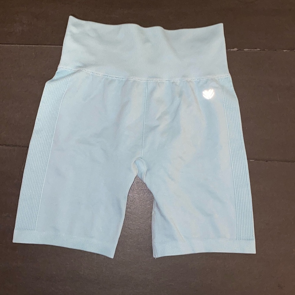 Forever 21 Medium Light Blue High Rise Bike Shorts